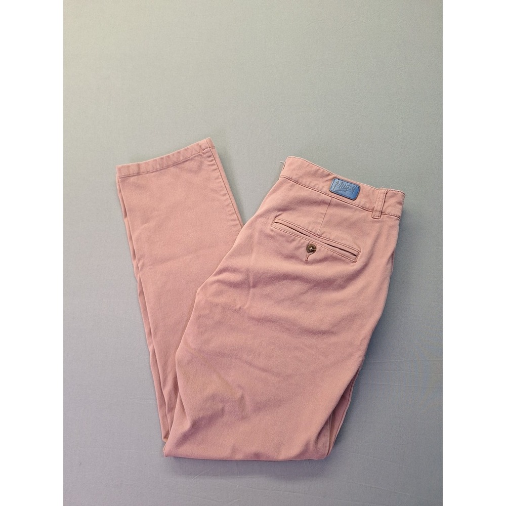 Mugsy Anders Pants Men's 34X29 Washed Red Chino Straight Stretch Casual
